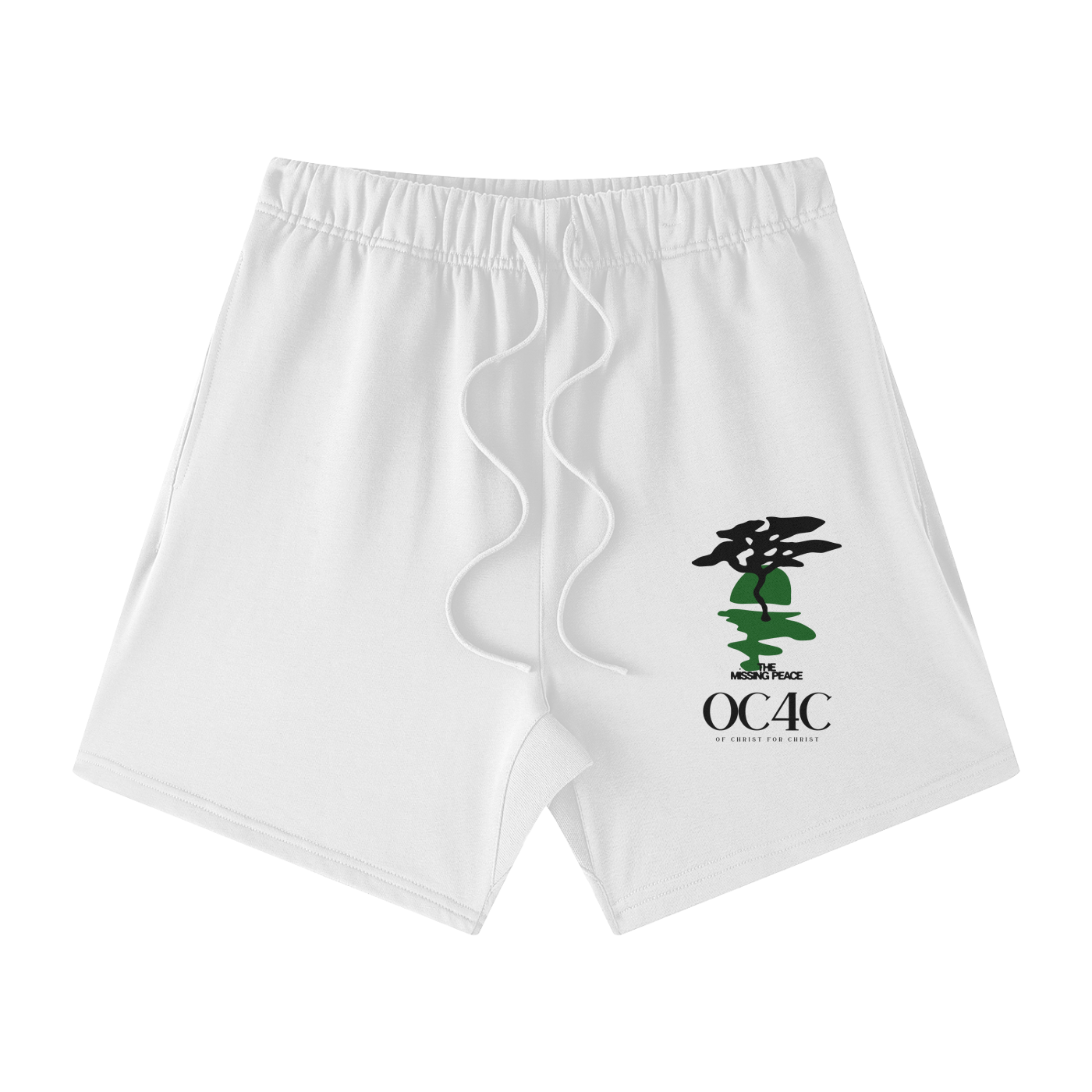 MISSING PEACE SHORTS (WHITE & GREEN)