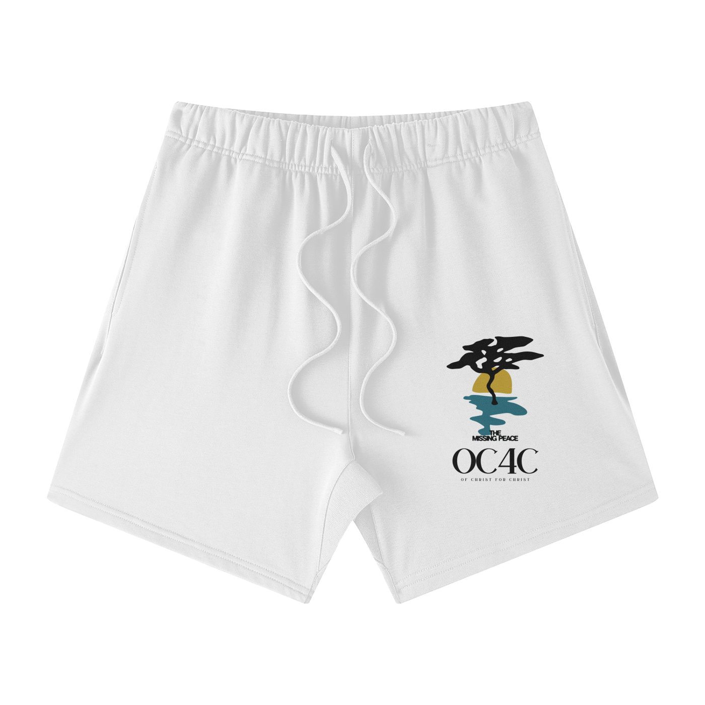 MISSING PEACE SHORTS (WHITE & BLUE)