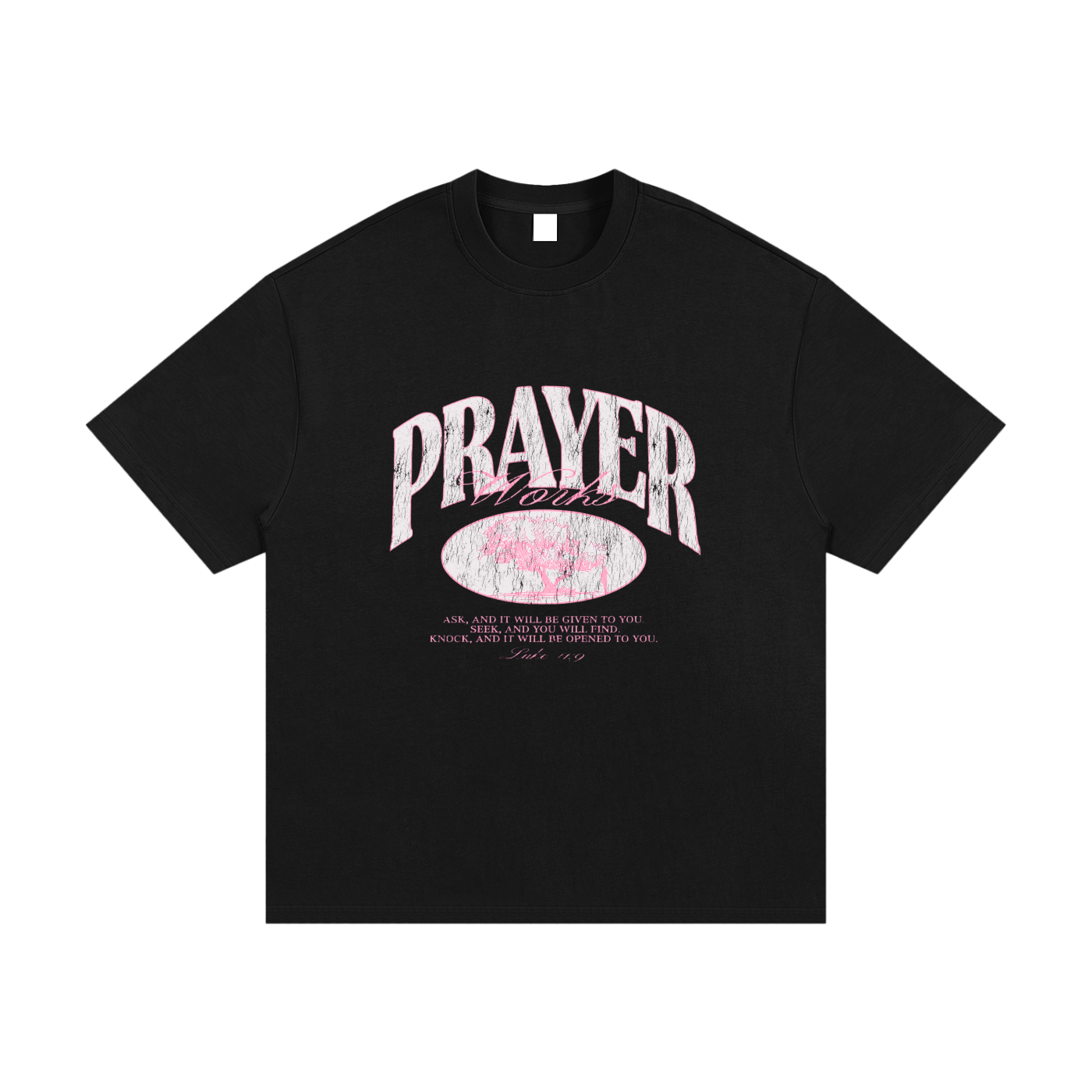 PRAYER WORKS HEAVYWEIGHT T SHIRT (PINKY)