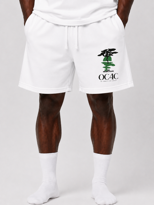 MISSING PEACE SHORTS (WHITE & GREEN)