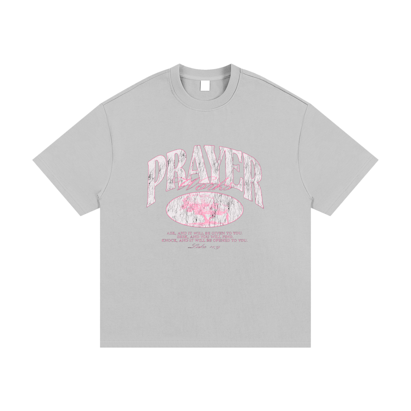 PRAYER WORKS HEAVYWEIGHT T SHIRT (PINKY)