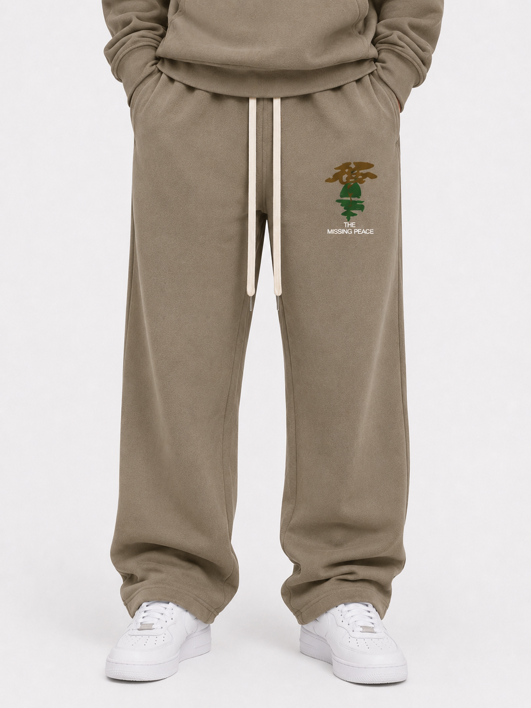 MISSING PEACE TRACKSUIT JOGGERS (COFFEE GREY)