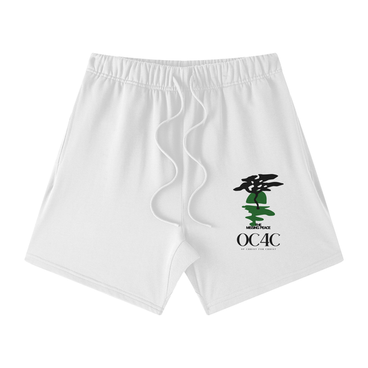 MISSING PEACE SHORTS (WHITE & GREEN)