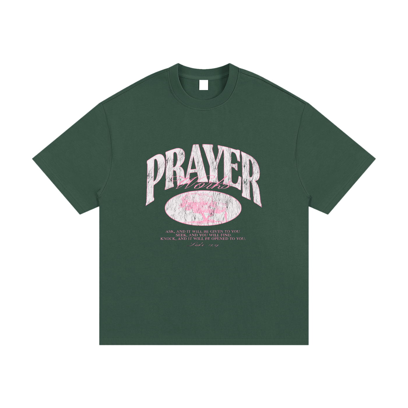 PRAYER WORKS HEAVYWEIGHT T SHIRT (PINKY)