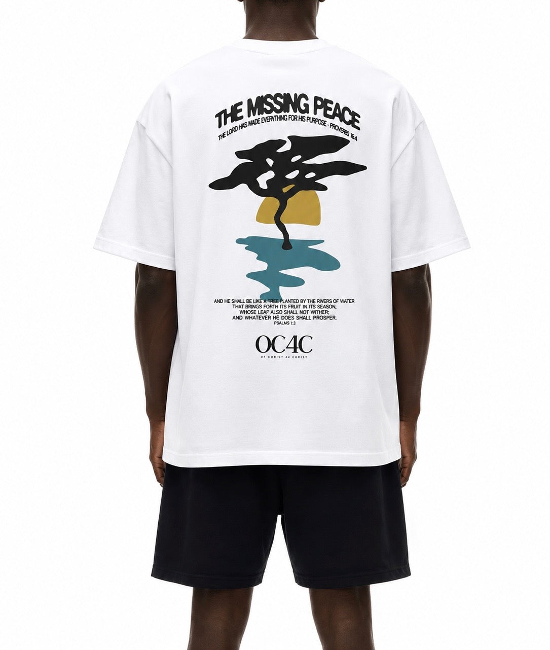 Missing Peace T Shirt (WHITE & BLUE)