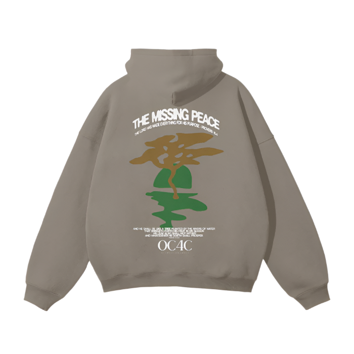 MISSING PEACE TRACKSUIT HOODIE (COFFEE GREY)