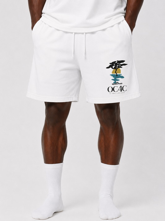 MISSING PEACE SHORTS (WHITE & BLUE)