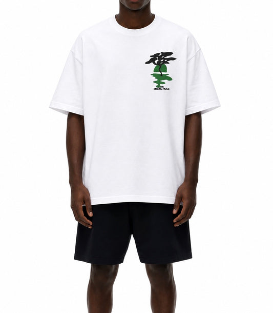 Missing Peace T Shirt (WHITE & GREEN)