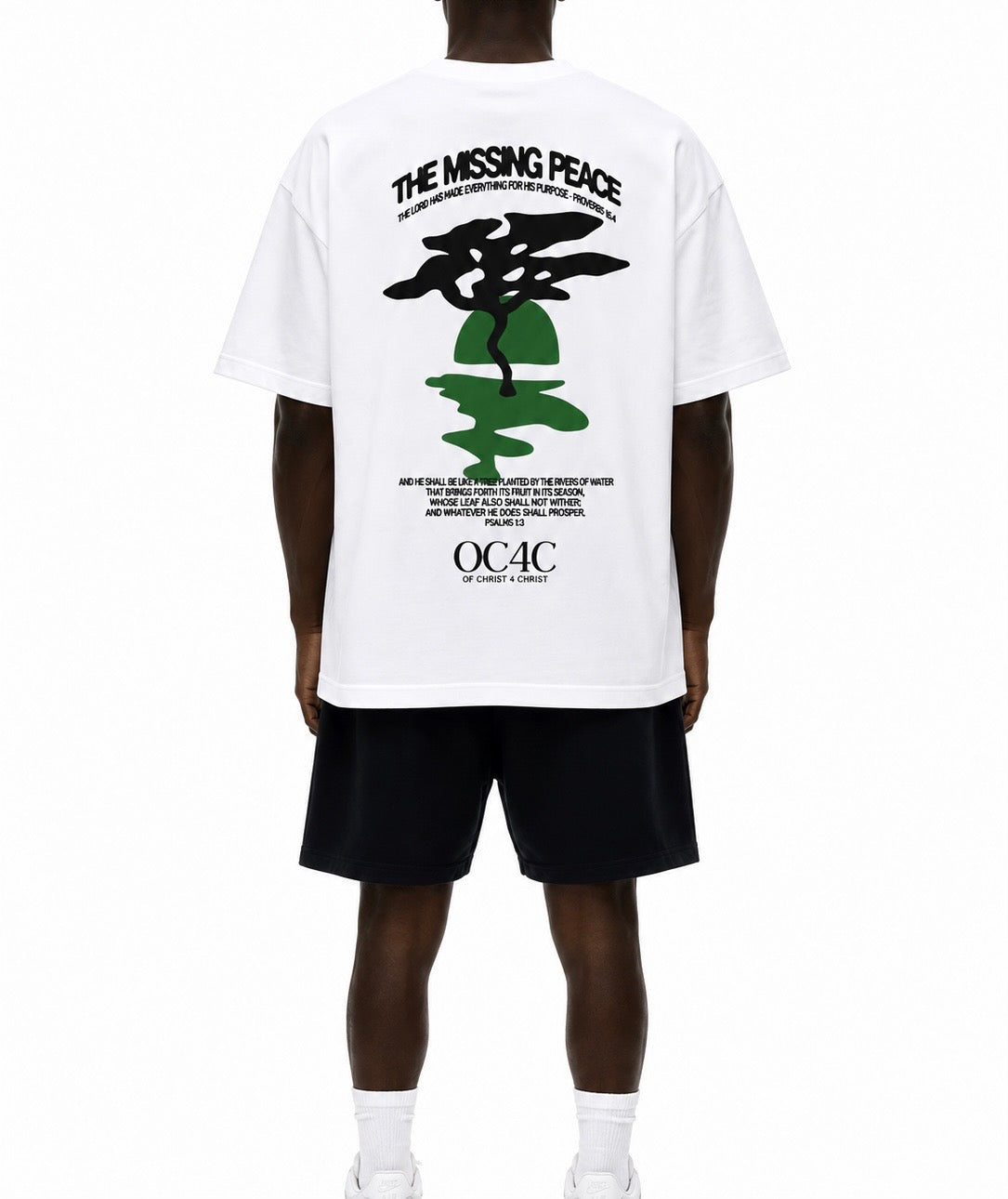 Missing Peace T Shirt (WHITE & GREEN)