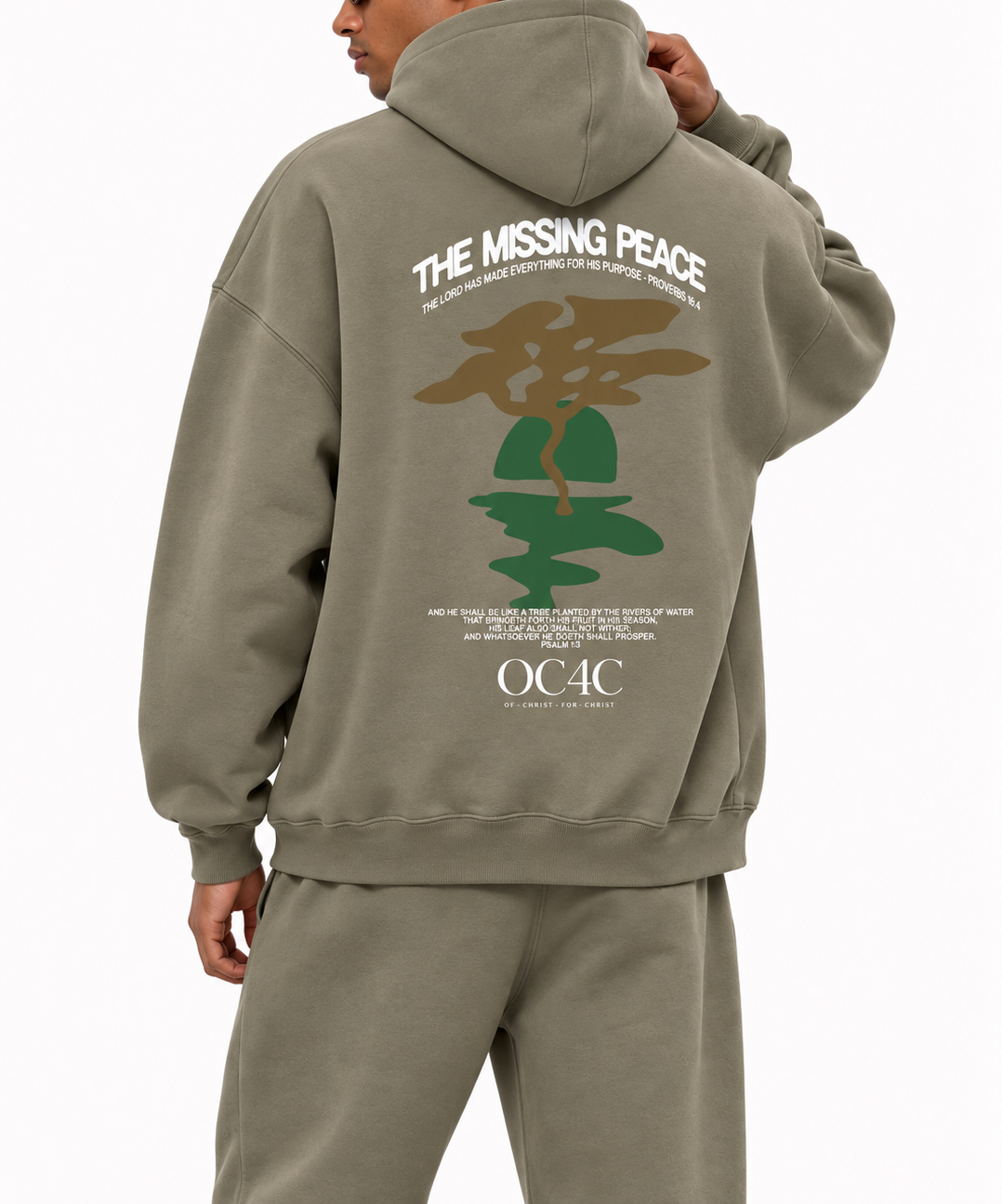 MISSING PEACE TRACKSUIT HOODIE (COFFEE GREY)