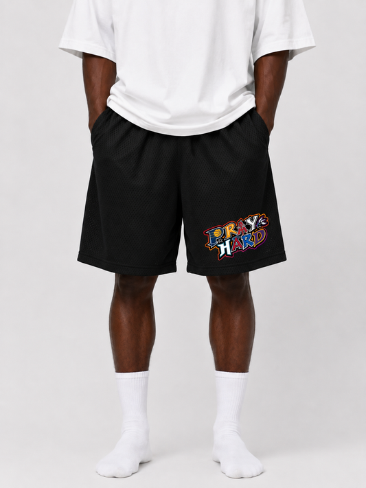 PRAY HARD BASKETBALL SHORTS