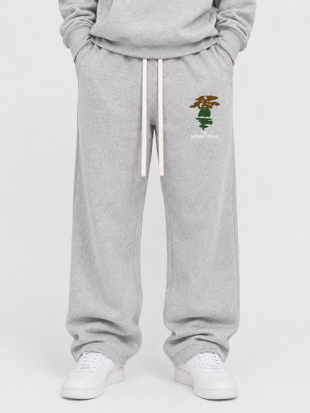 MISSING PEACE TRACKSUIT JOGGERS (GREY)