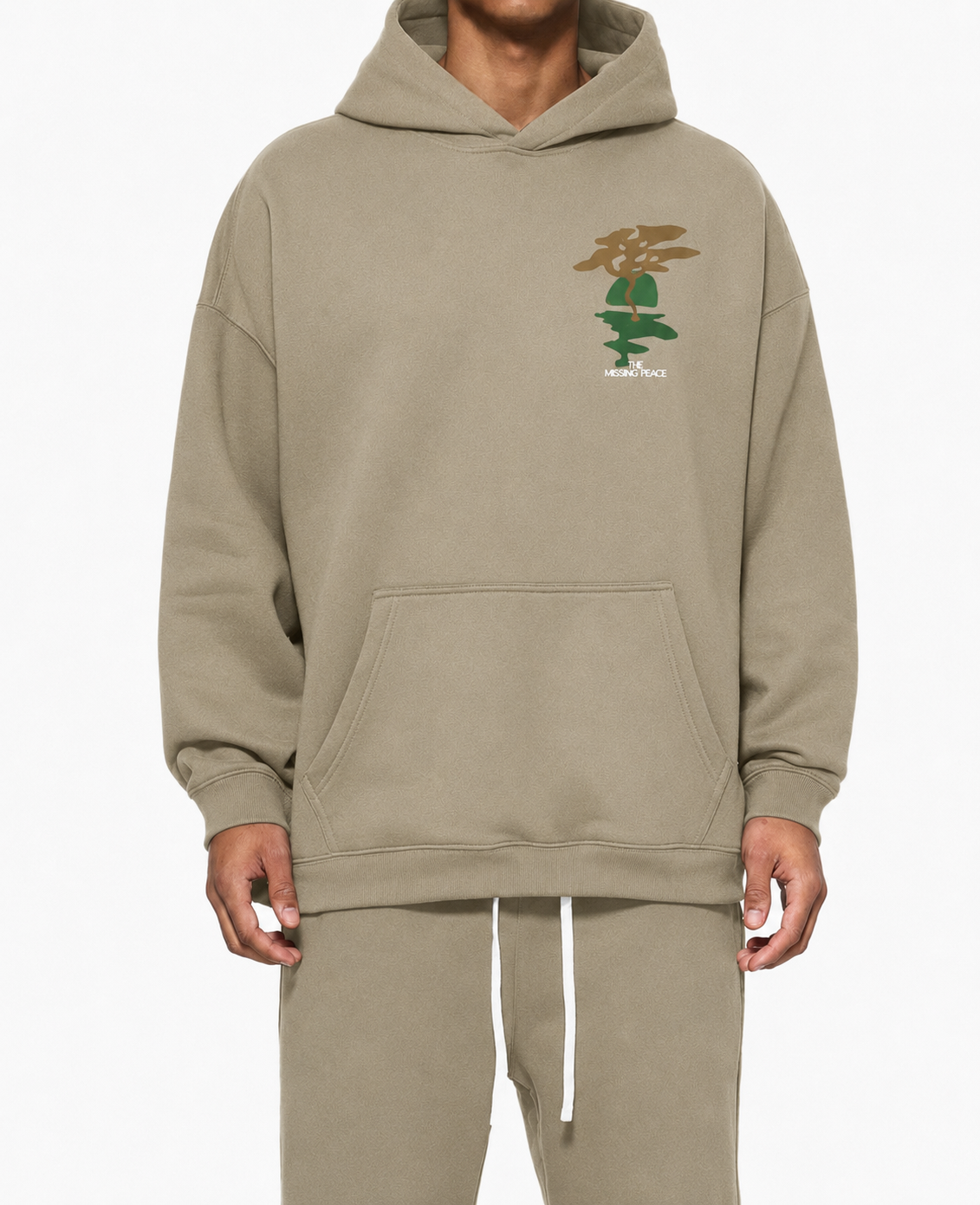 MISSING PEACE TRACKSUIT HOODIE (COFFEE GREY)