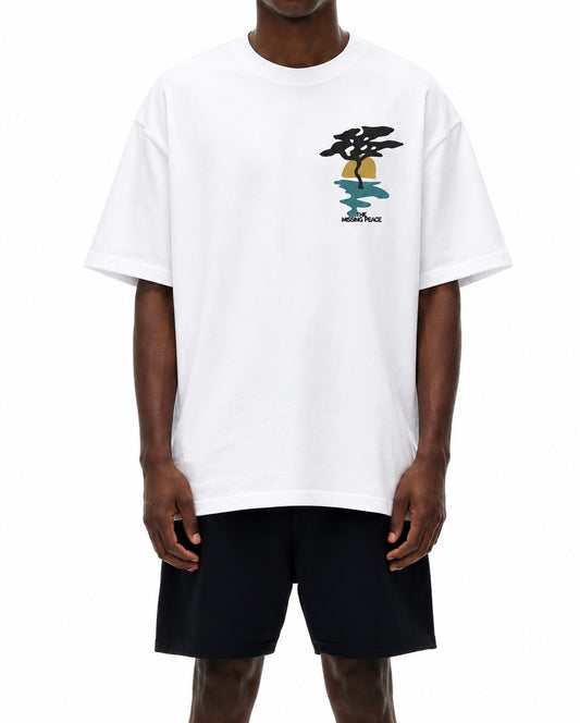 Missing Peace T Shirt (WHITE & BLUE)