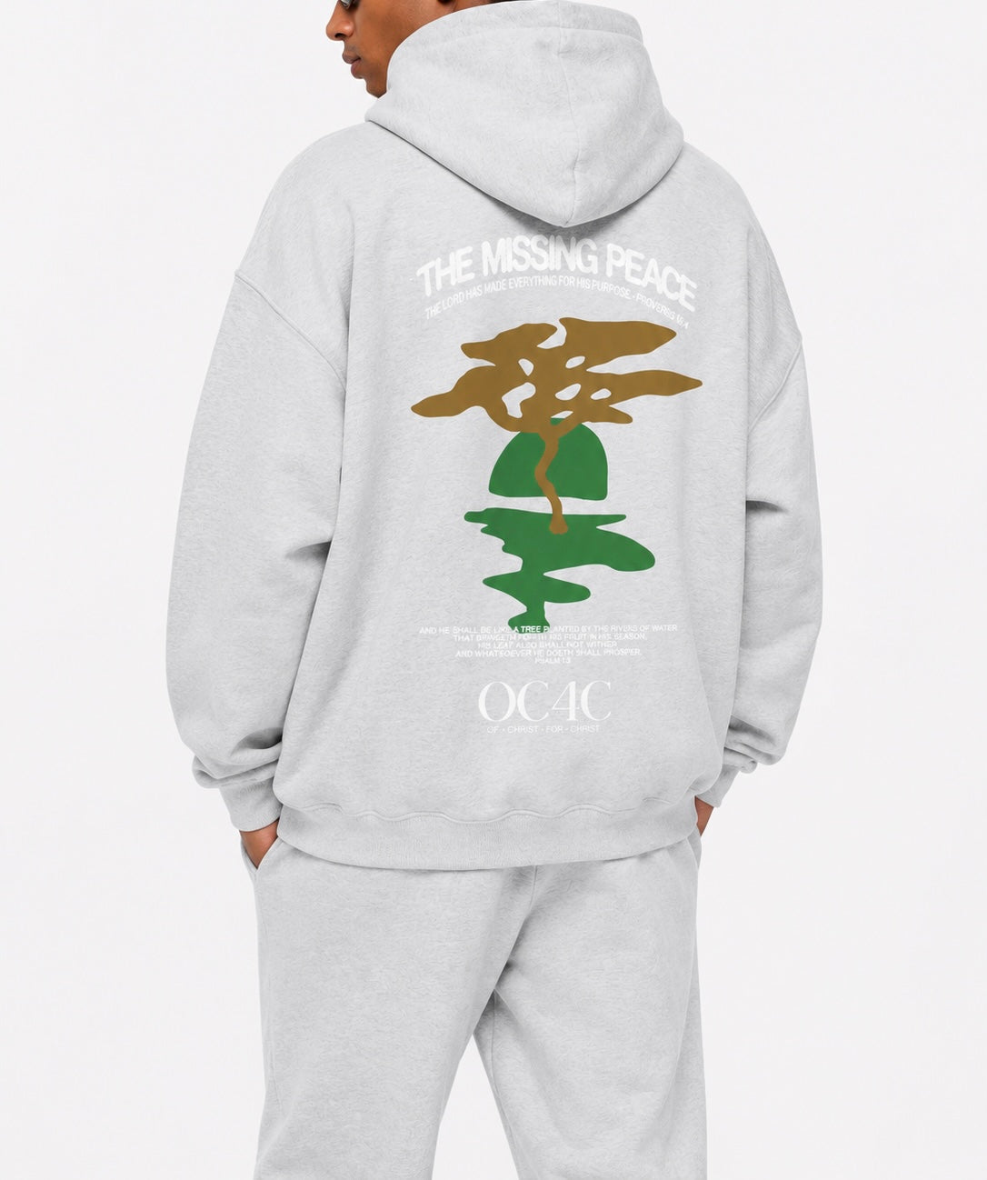 MISSING PEACE TRACKSUIT HOODIE (GREY)