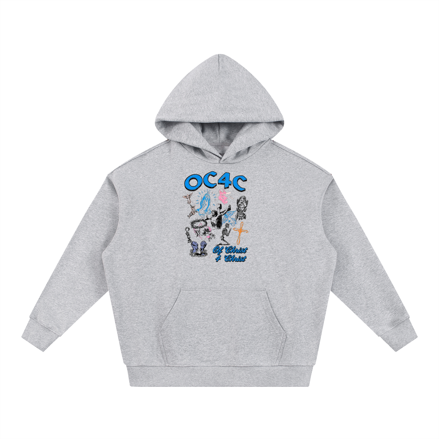 CHAIN BREAKER HOODIE(GREY X BLUE)